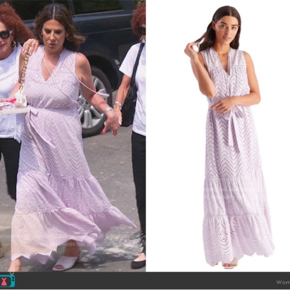ALLISON New York/ Eyelet lavender dress Size L